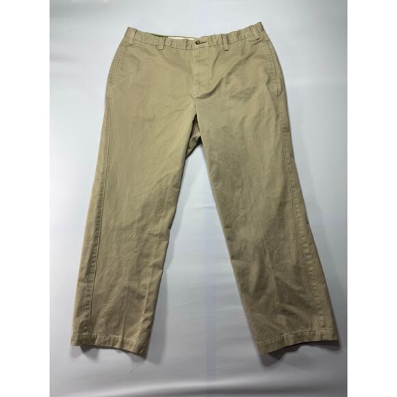 Orvis Men's Flat Front Straight Leg Khaki Chino Pants - Size 38x28.5 - Picture 1 of 6